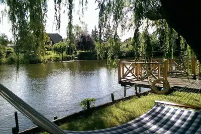 Image de maison à kl. lac privé au sud de Berlin / environs avec accès à l'eau
