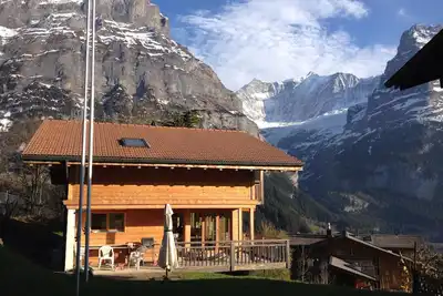 Image de Chalet indépendant, 7 personnes, avec vue panoramique sur la célèbre face nord de l'Eiger