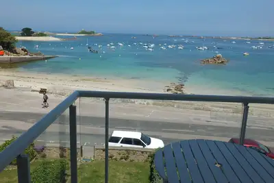 Image de Baie de Perros Guirec, Bréhat à Port Blanc beau T2 Wifi magnifique vue mer