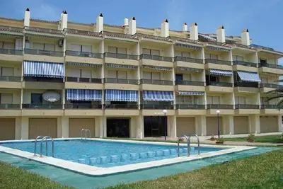 Image de Appartement 1re ligne plage de sable, piscine, terrasse vue mer
