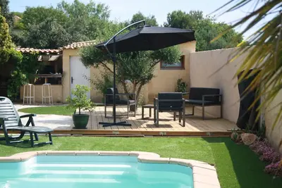 Image de Villa au Nord de Montpellier, idéale pour familles (6 max), plage/garrigue