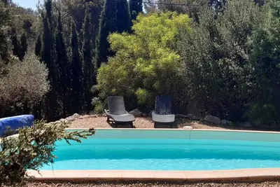 Image de Villa avec piscine 1mn à pied de la mer  pour 8 pers