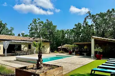 Image de Villa récente climatisée 10 pers, piscine privée Chauffée sur terrain au calme.