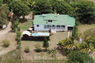 Image de . La Villa Kreyol Lecusson avec piscine cloturée et vue mer