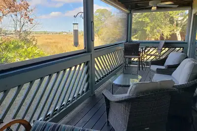 Image de St Simons Island vacances Marshfront Condo w / Great View, piscine, étang. Près de la plage