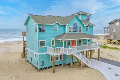 Image de Peaceful Oceanfront Escape, Rodanthe - Piscine, Bain Ă remous, Salle de jeux, Promenade sur la plage