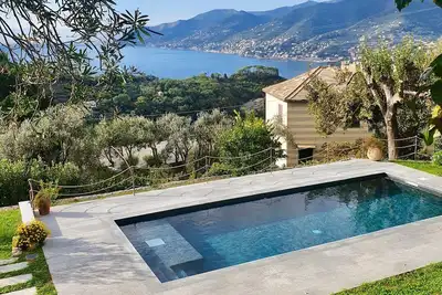 Image de Villa avec vue mer incroyable et jardin privé entre Camogli et Portofino