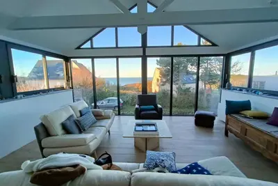 Image de Bretagne, à côté du cap Fréhel, maison 12 personnes, vue mer, 350 m plage.
