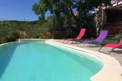 Image de Gite Lestival avec piscine chauffée prés du Lac du Salagou, la mer et Larzac.