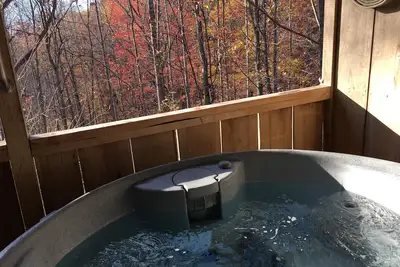 Image de Bearidise dans les Mtns! - Hot Tub, Cheminée, Près d'Asheville, Vue, Fire Pit, WiFi gratuit, amitié avec animaux domestiques