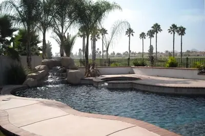 Gated 55+ Community Golf Course View from Private Pool & Spa