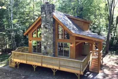 Image de Cabane en rondins de luxe dans la belle Weston, Vt