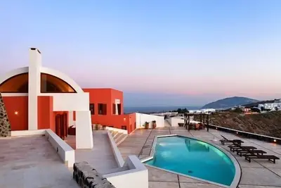 Image de location vacances villa de luxe grece, santorini, iles grecques, villa de vacances de luxe à louer grece, san