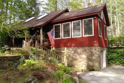 Image de Maison de style en rondins à 4 miles de Catamount avec salle de fitness