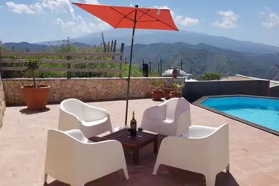 Casa motta camastra, belle vue sur la vallée de l'Alcantara