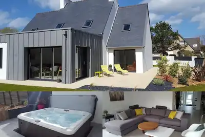 Image de Maison  Bord De Mer, 50 mètres de la plage, Spa, jardin clos