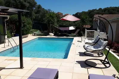 Image de idéale pour des vacances de rêve villa moderne avec piscine privée