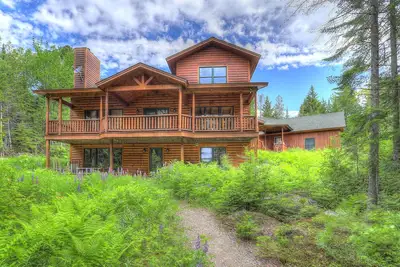 Image de Bouleaux - Belle maison en bois rond sur le paisible lac Loon