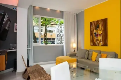 Image de Leblon, 2 chambres, très grand lit ou 2 lits simples + double + canapé-lit, garage, terrasse