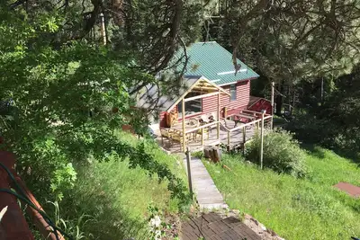 Image de Jolie cabine au sommet de la montagne casper