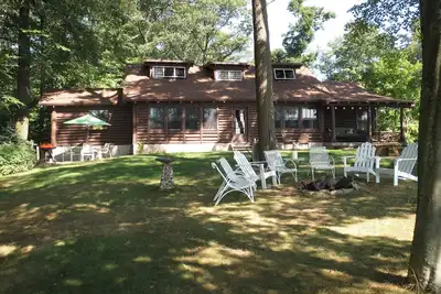 Image de Lake Michigan 1945 Log Cabin Cottage Accueil