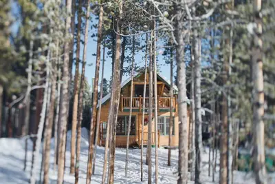 Cabine privée dans un super emplacement au-dessus de la base du pic 8