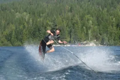 Image de Best Beach dans Huckleberry Bay! Descendez le porche sur la plage!