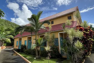 Spacieux T3 avec vue mer -jardin tropical et piscine au sel à 100 m de la plage