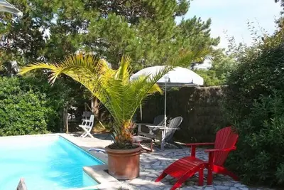Image de Cap Ferret, château conte de fées, vue bassin, pool, jacuzzi, sauna, Wifi