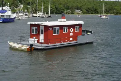 Image de Île flottante sans moteur unique et romantique (Tessie Ann) avec skiff de 4 hp