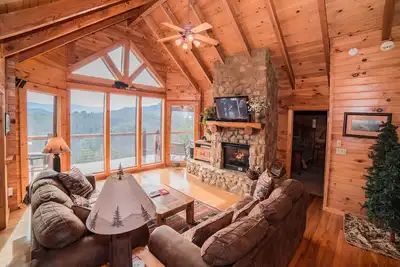 Image de Vue sur la montagne privé panoramique sur les Great Smoky Mountains Sans Air