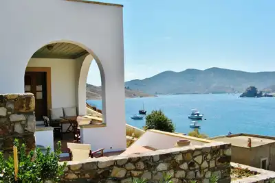 Patmos maisons Villa Princess à quelques mètres de la mer, vue imprenable