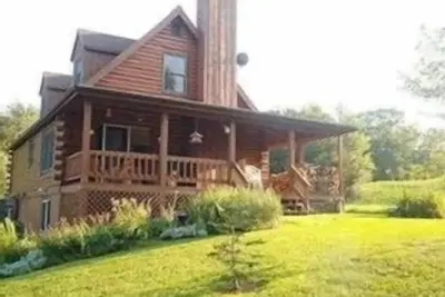 Image de Cabane En Bois Rond 4 Chambres - Jay Peak - Vues - Privé - Cheminée -