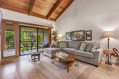 Image de Nouveau condo propre; Jardins tropicaux; Non-tourisme; Piscine et bain à remous; Marcher jusqu'à la plage