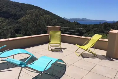 Image de Spacieuse villa près des plages dans un site protégé, vue unique mer et maquis