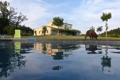 Image de Maison calme, 5 chambres, vue exceptionnelle sur la Camargue, piscine 15m x 5m