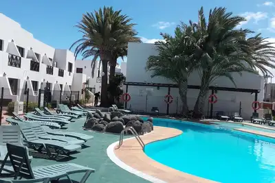 Appartement de plage Aloha Corralejo, terrasse avec vue sur la mer, Wifi, gratuit