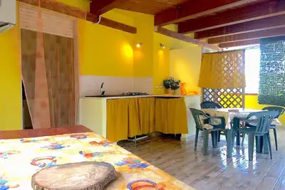 Image de Alghero, Spiagge Bianca Maria Pia, belle véranda avec cuisine extérieure
