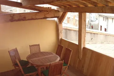 Image de Carcassonne Cite Maison de ville avec terrasse / Loggia avec cadre en chêne