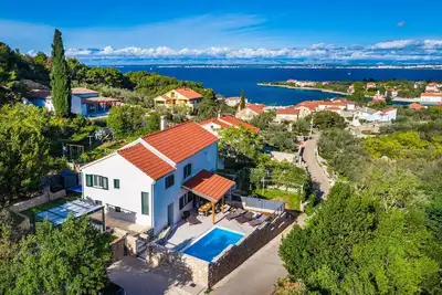 Maison de vacances dans Lukoran avec vue mer, terrasse, Climatisation, Wifi (4200-1)