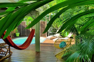 Image de Cottage Hibiscus piscine au dessus du Golf de Saint François