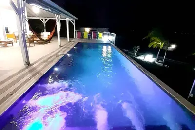 Image de Villa an kann la' grande piscine chauffée balnéo dans un joli jardin tropical