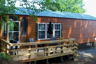 Image de Cabine de trois cheminées avec de belles vues sur la vallée de Shenandoah
