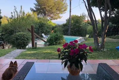Image de Villa provencale avec piscine vue mer proche plage