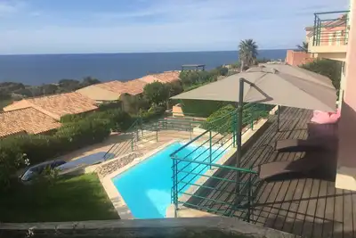 Image de Maison T5 indépendante de charme avec piscine- vue mer - Les hauts de st florent