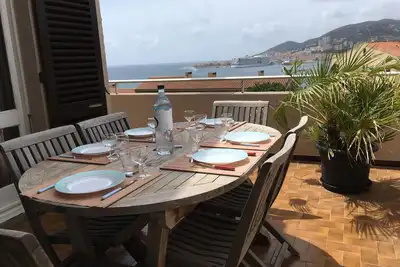 Image de Duplex à Ajaccio, entre deux plages, vue mer, 7 per, 3 chb, 2sdb, 3 terrasses