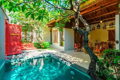 Image de Bali Ginger Villa Antique Unique Seminyak Beach très douce.
