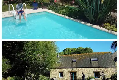 Image de Maison idéale pour famille à 800 m de la côte - piscine chauffée- jardin 600m2