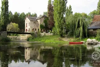 Gîte sur île privée - le Moulin de l'Isle Auger - 6 à 8 pers,