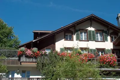 Image de Appartements à Grindelwald avec une magnifique vue sur les montagnes et les glaciers